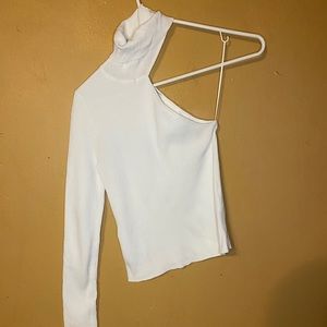 One shoulder turtle neck top